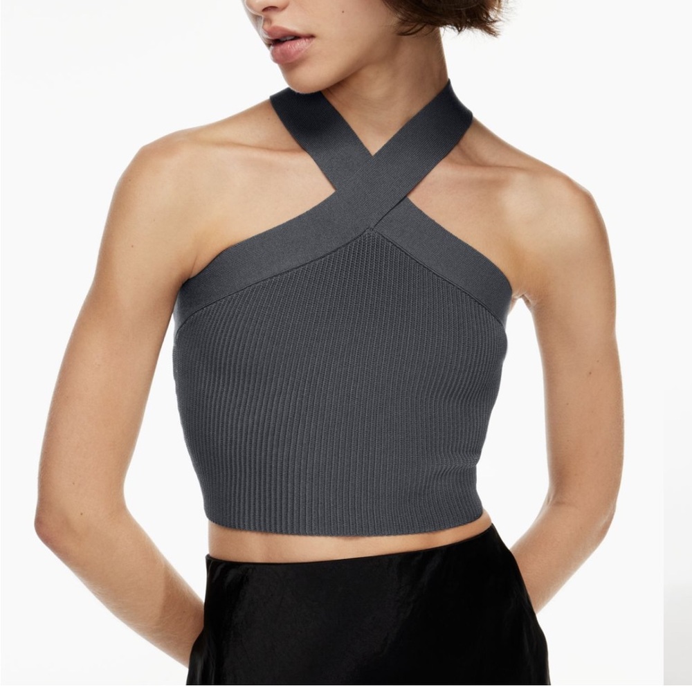 Aritzia babaton great high neck cross top size small